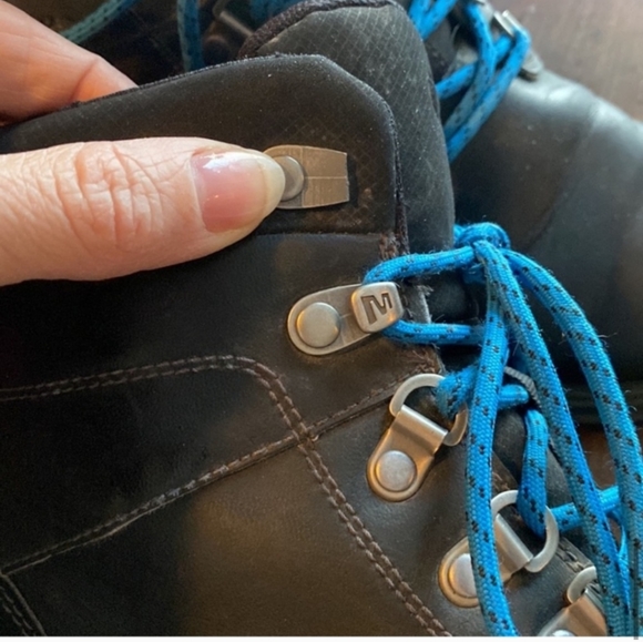 Great MERRELL performance boots black with blue laces hiking winter walk… - Picture 5 of 10